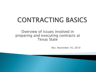 Texas State Contract Preparation and Execution Overview