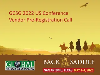 GCSG 2022 US Conference Vendor Pre-Registration Information