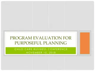 Child Care Business Conference Program Evaluation Overview