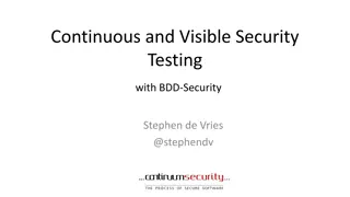 Revolutionizing Security Testing with BDD-Security