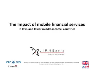 Exploring the Impact of Mobile Financial Services in Developing Economies