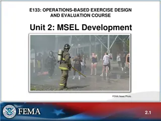 Operations-Based Exercise Design Steps and Objectives Overview