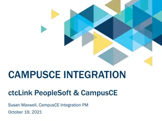 CampusCE Integration Overview and Milestones