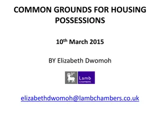 Residential Tenancies: Common Grounds for Housing Possessions