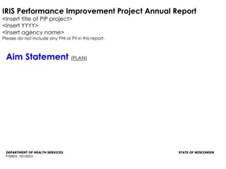 Health Services Department Performance Improvement Project Report