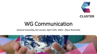 WG.Communication General Assembly at KU Leuven - April 12th, 2024