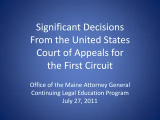 Significant Decisions from United States Court of Appeals