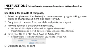 Academic Integrity Guidelines for Submission