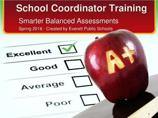 Smarter Balanced Assessments Preparation Timeline