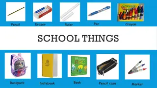 School Supplies and Counting Activity