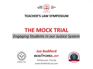 Engaging Students in the Justice System Through Mock Trials