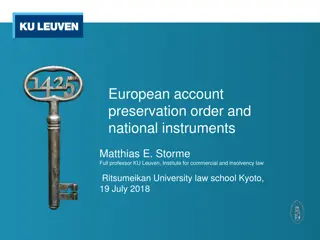 European Account Preservation Order and National Instruments Overview