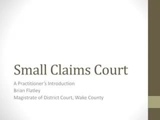 Small Claims Court in North Carolina