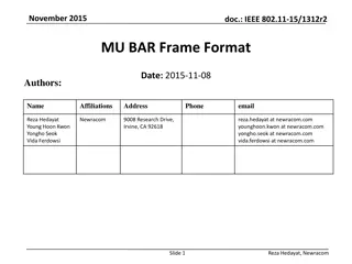 IEEE 802.11-15/1312r2 Multiuser Block ACK Request Format