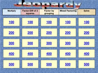 Math Factoring and Multiplication Practice