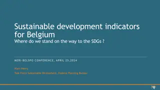 Sustainable Development Indicators for Belgium: Progress Towards the SDGs