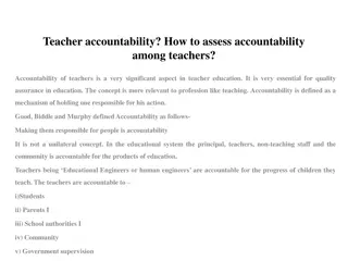 Ensuring Teacher Accountability in Education