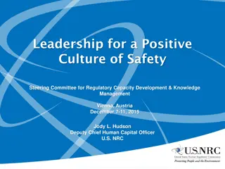 Leadership for a Positive Culture of Safety: Importance of Employee Engagement