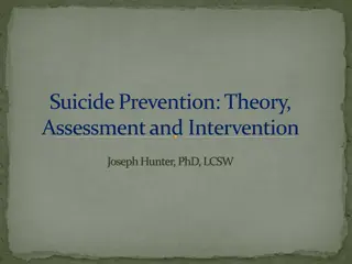 Suicide Prevention: Theory, Assessment, and Intervention