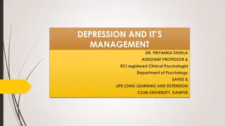 Depression and its Management by Dr. Priyanka Shukla