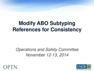 Modification of ABO Subtyping References for Consistency Operations and Safety Committee