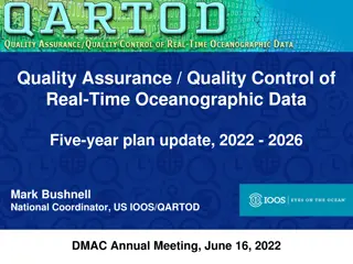 Quality Assurance/Quality Control of Real-Time Oceanographic Data: Five-Year Plan Update 2022-2026