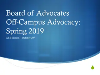 Board of Advocates Off-Campus Advocacy: Spring 2019 Tryouts and Coaching Sessions