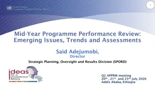 Mid-Year Programme Performance Review: Emerging Issues, Trends, and Assessments