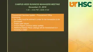 Campus-Wide Business Managers Meeting Updates November 21, 2019