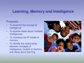 Concepts of Intelligence, Memory, and Learning