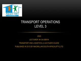 Multi-Modal Transportation in Logistics