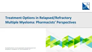 Pharmacists' Perspectives on Treatment Options in Relapsed/Refractory Multiple Myeloma