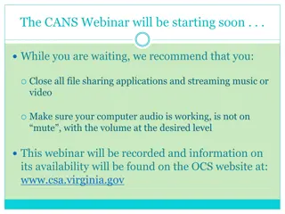 The CANS Webinar for Improved Service Planning