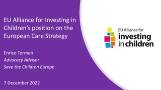 Alliance for Investing in Children's Position on European Care Strategy