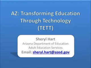 Transforming Education Through Technology (TETT): Innovating Adult Learning in Arizona