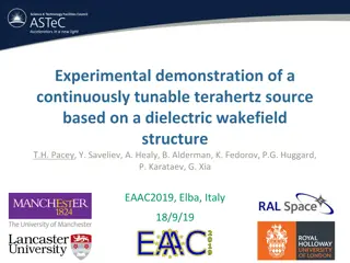 Experimental Demonstration of Continuously Tunable Terahertz Source in Dielectric Wakefield Structure