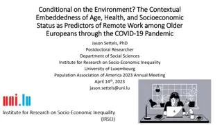 Conditional on the Environment? The Contextual Embeddedness of Age, Health, and Socioeconomic Status as Predictors of Remote Work among Older Europeans through the COVID-19 Pandemic