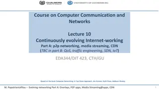 Evolving Computer Communication and Networks: P2P Networking, Media Streaming, CDN