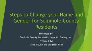 Guide to Changing Name and Gender in Seminole County