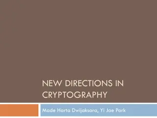 New Directions in Cryptography: Harta Dwijaksara, Yi Jae Park