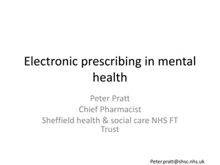 The Future of Electronic Prescribing in Mental Health