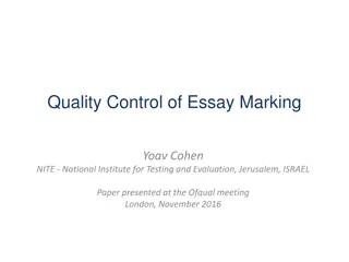 Ensuring Quality in Essay Marking Process: Practical Strategies