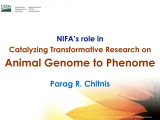 NIFA's Role in Catalyzing Transformative Research on Animal Genome to Phenome