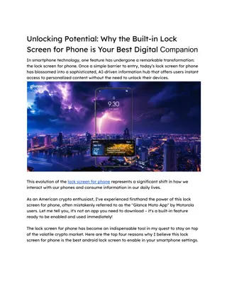 Unlocking Potential_ Why the Built-in Lock Screen for Phone is Your Best Digital Companion