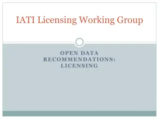 Open Data Licensing and Recommendations