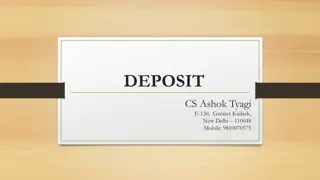 Deposits and Regulations for Companies in India