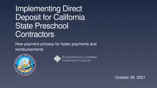 Implementing Direct Deposit for California State Preschool Contractors