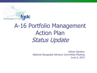 Progress Update on Portfolio Management Action Plan for National Geospatial Advisory Committee Meeting