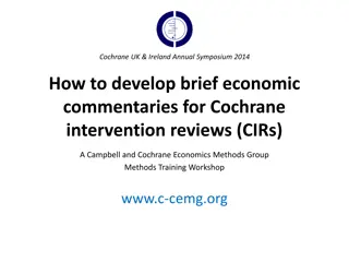 Developing Brief Economic Commentaries for Cochrane Intervention Reviews