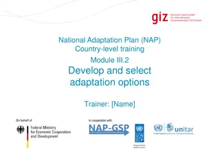 Developing and Selecting Adaptation Options in National Adaptation Plans: A Training Module